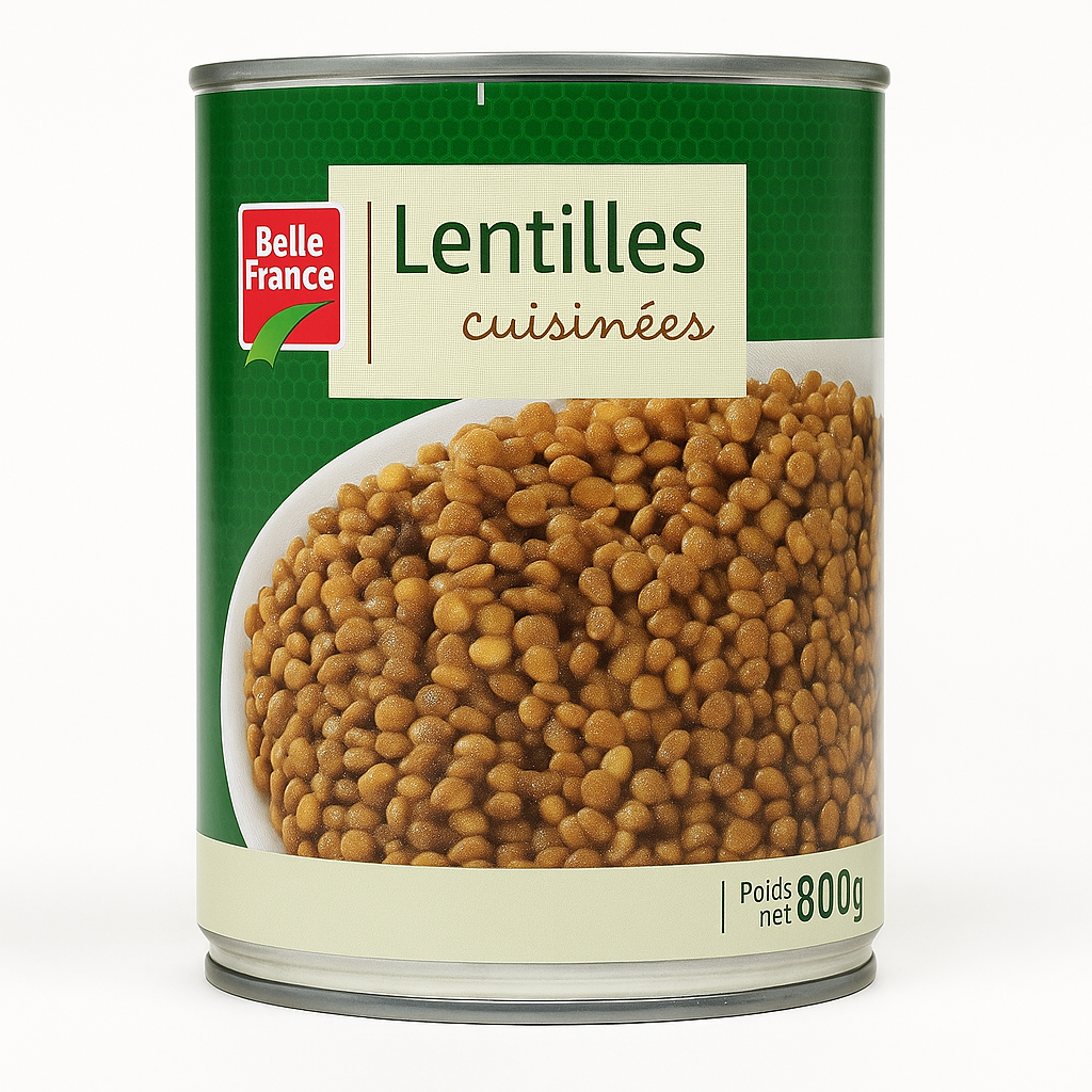 Lentilles Cuisinées Belle France – 800g