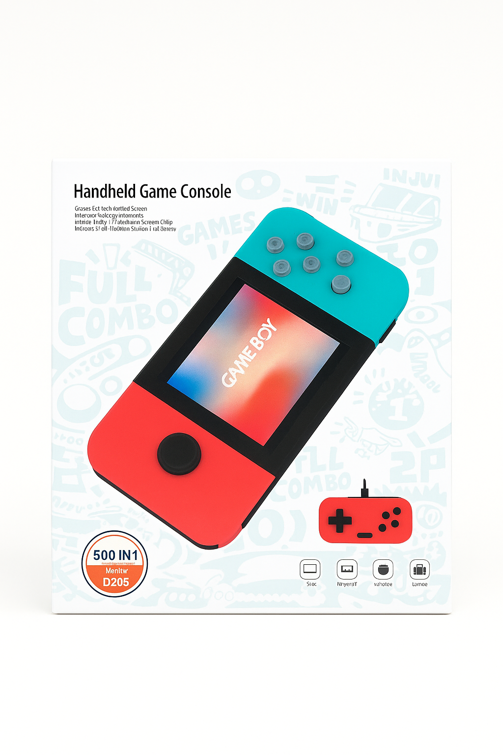 Console de Jeu Portable D20S – 500 Jeux Intégrés