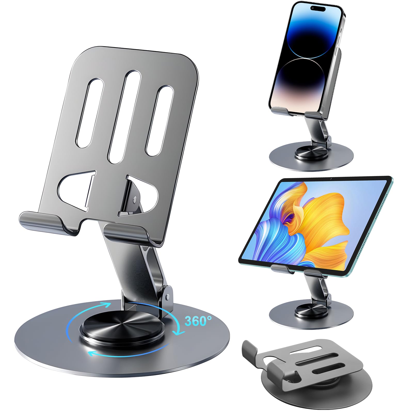 Support Téléphone/Tablette Rotatif et Réglable – Modèle FlexiView 360°